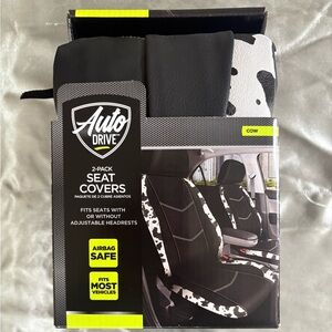 Auto Drive Cow Print 2-Pack Seat Covers